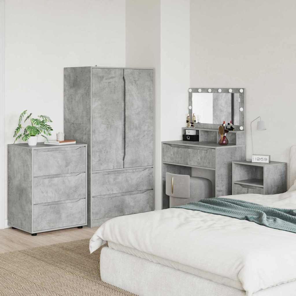 Uzglabāšanas skapītis Betona pelēks 60x48x81 cm Inženierijas koksne