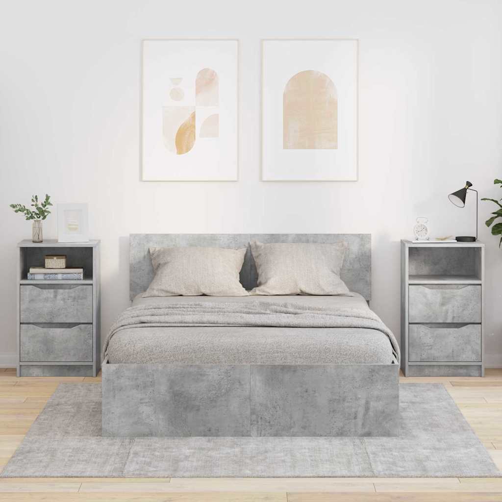 Nightstands 2 pcs Concrete grey 40 x 30 x 467 cm