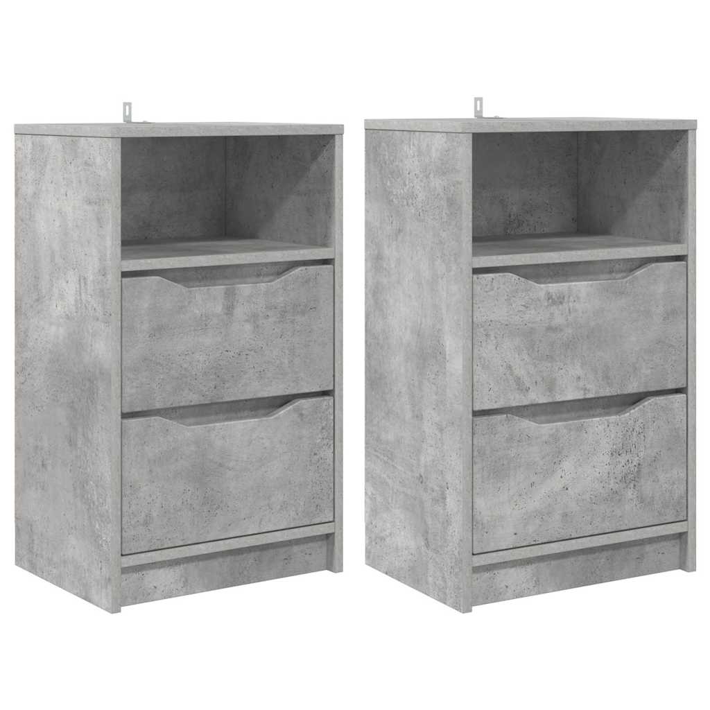 Nightstands 2 pcs Concrete grey 40 x 30 x 467 cm