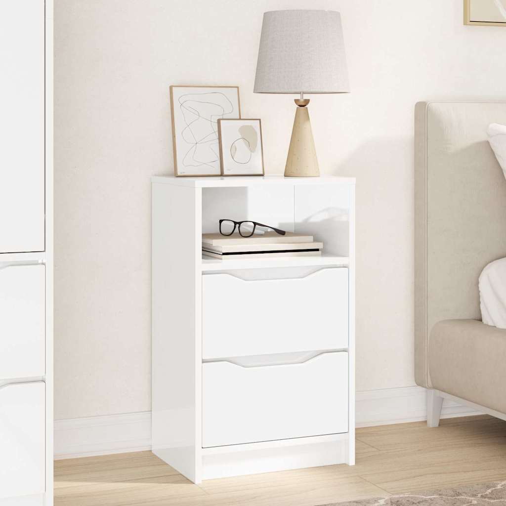 Nightstand High Gloss White 40 x 30 x 467 cm
