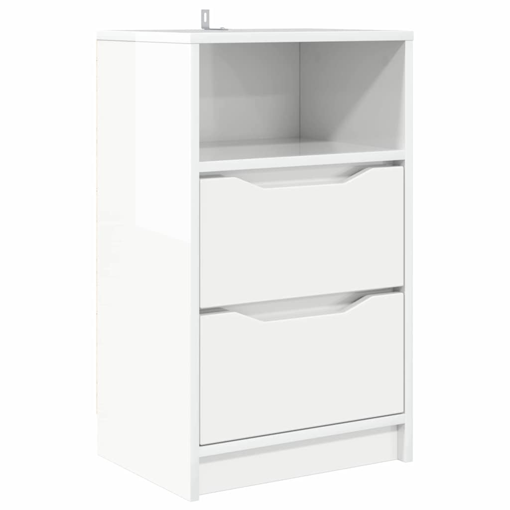 Nightstand High Gloss White 40 x 30 x 467 cm
