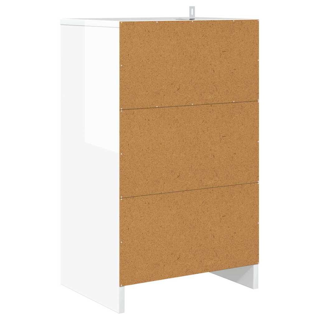 Nightstand High Gloss White 40 x 30 x 467 cm