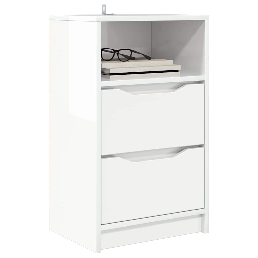 Nightstand High Gloss White 40 x 30 x 467 cm