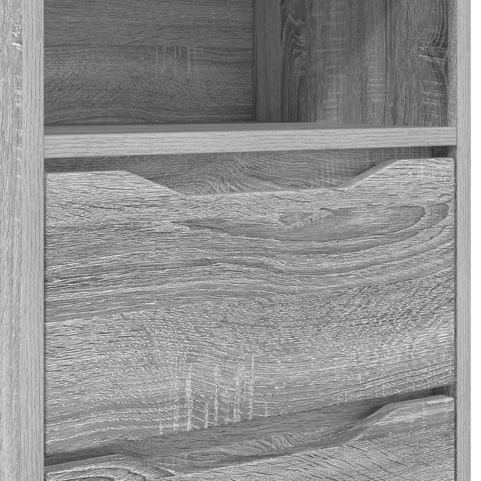 Naktiniai staliukai 2 pcs Pilkas Sonoma 40 x 30 x 467 cm