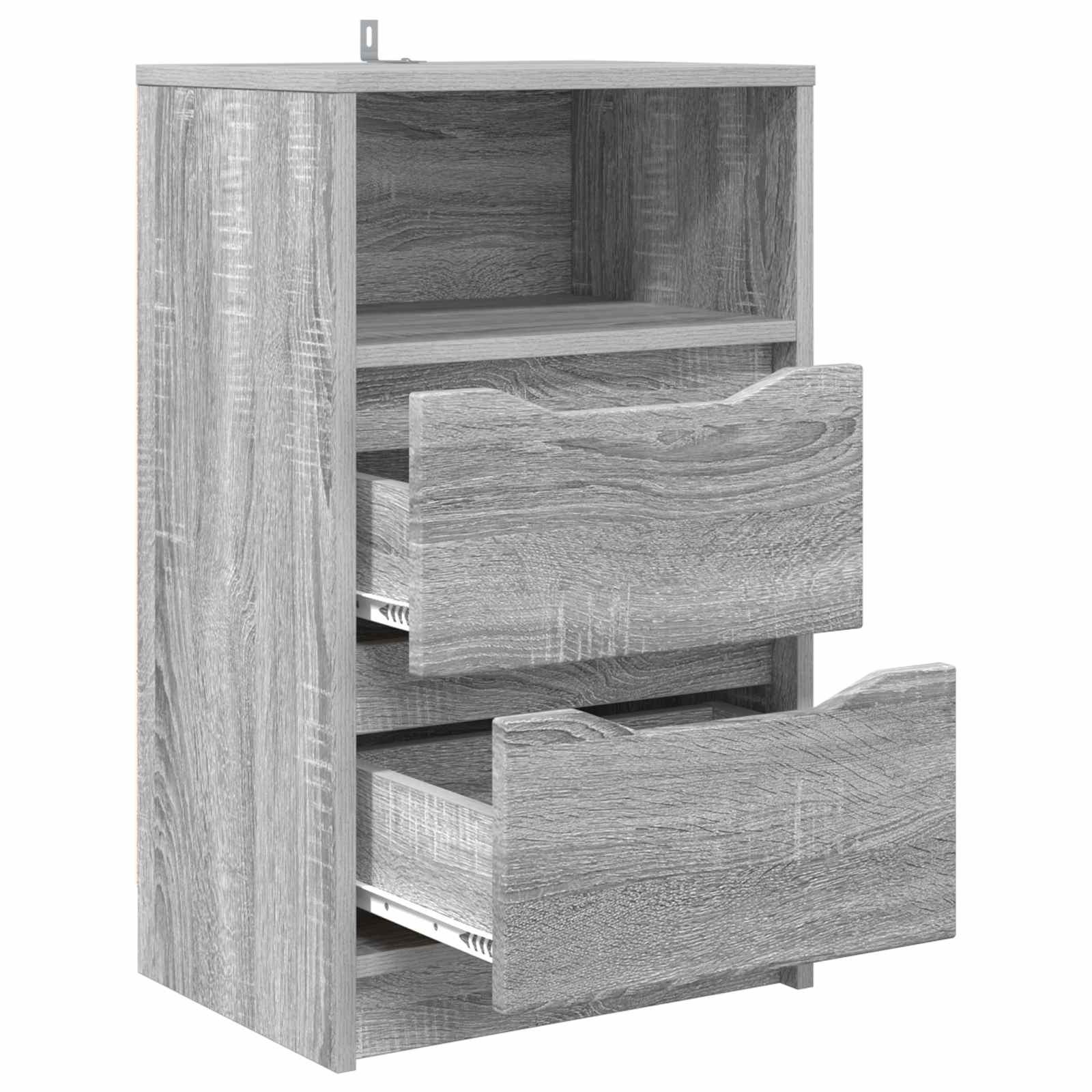 Naktiniai staliukai 2 pcs Pilkas Sonoma 40 x 30 x 467 cm