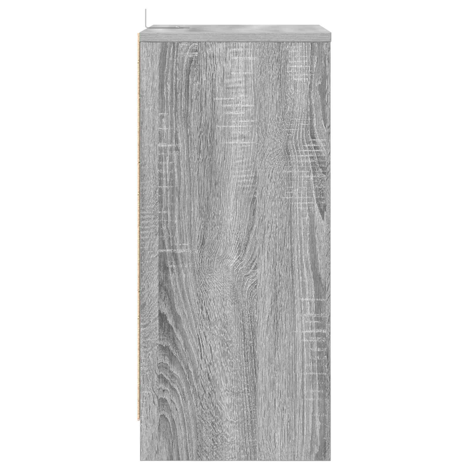 Naktiniai staliukai 2 pcs Pilkas Sonoma 40 x 30 x 467 cm
