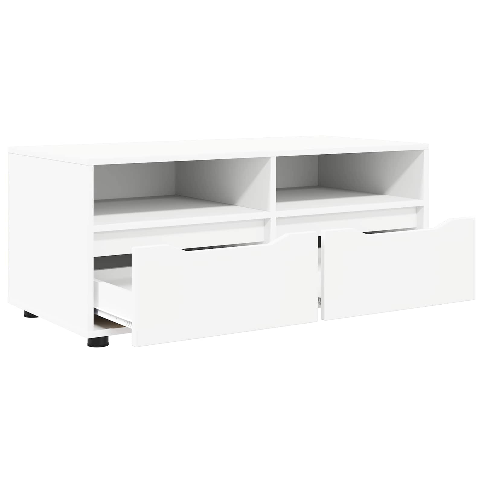 Televizoriaus spintelė Balta 100 x 48 x 43 cm Apdirbta mediena