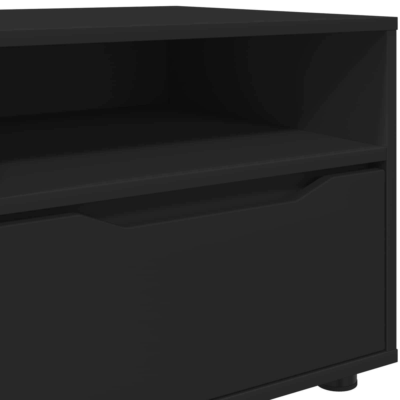 TV Cabinet Black 100 x 48 x 43 cm Engineered Wood
