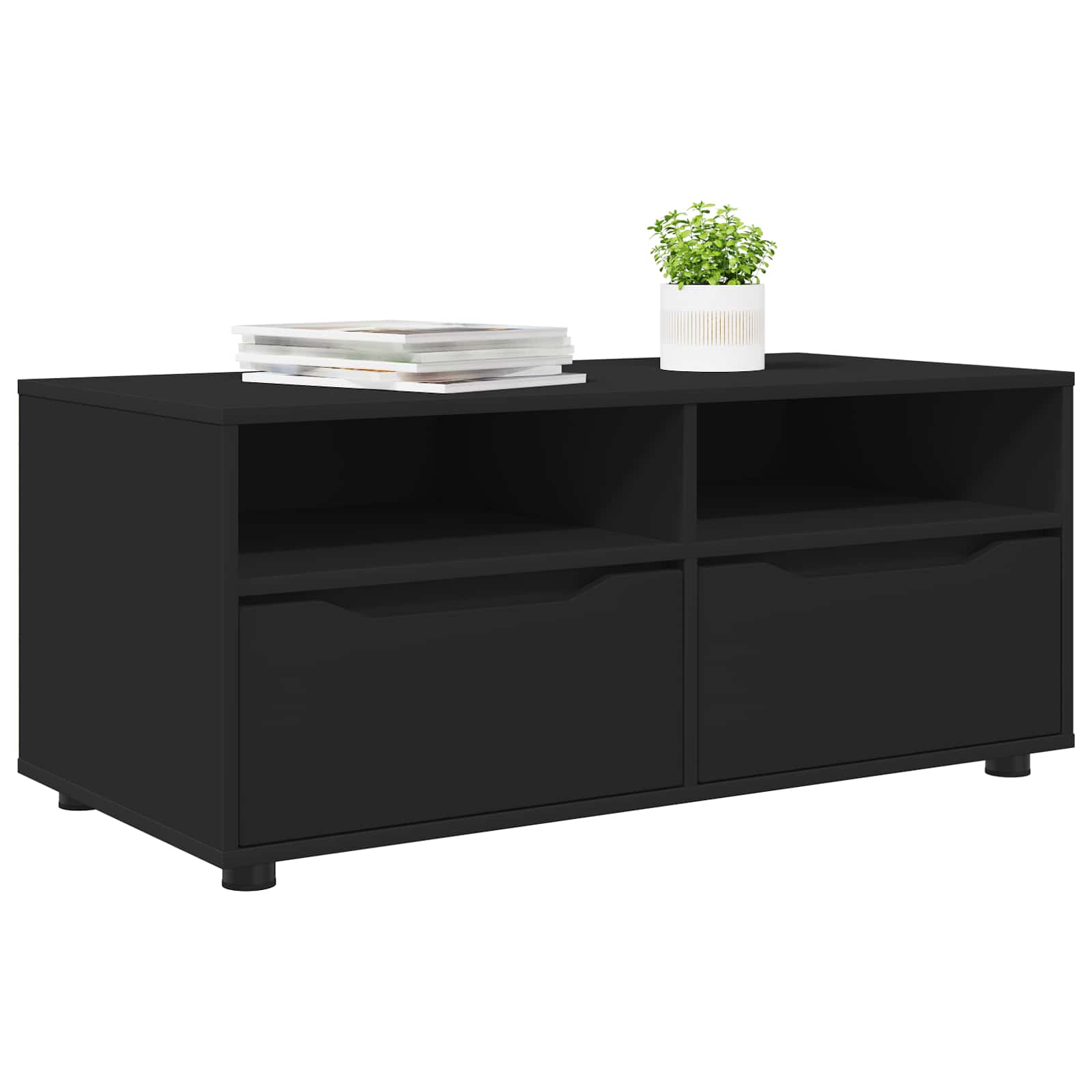 TV Cabinet Black 100 x 48 x 43 cm Engineered Wood