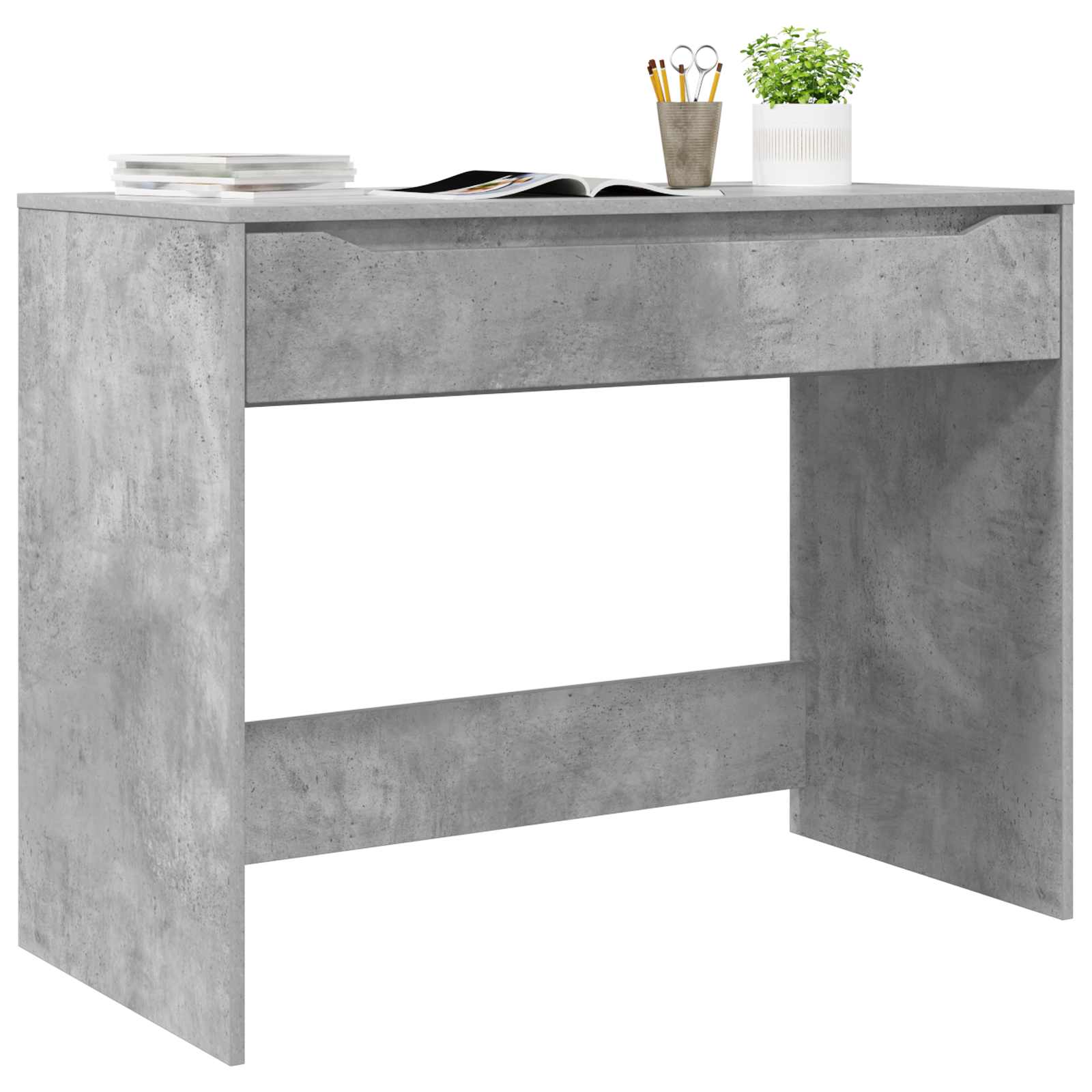 Stalas Betono pilka 100 x 50 x 78 cm Apdirbta mediena