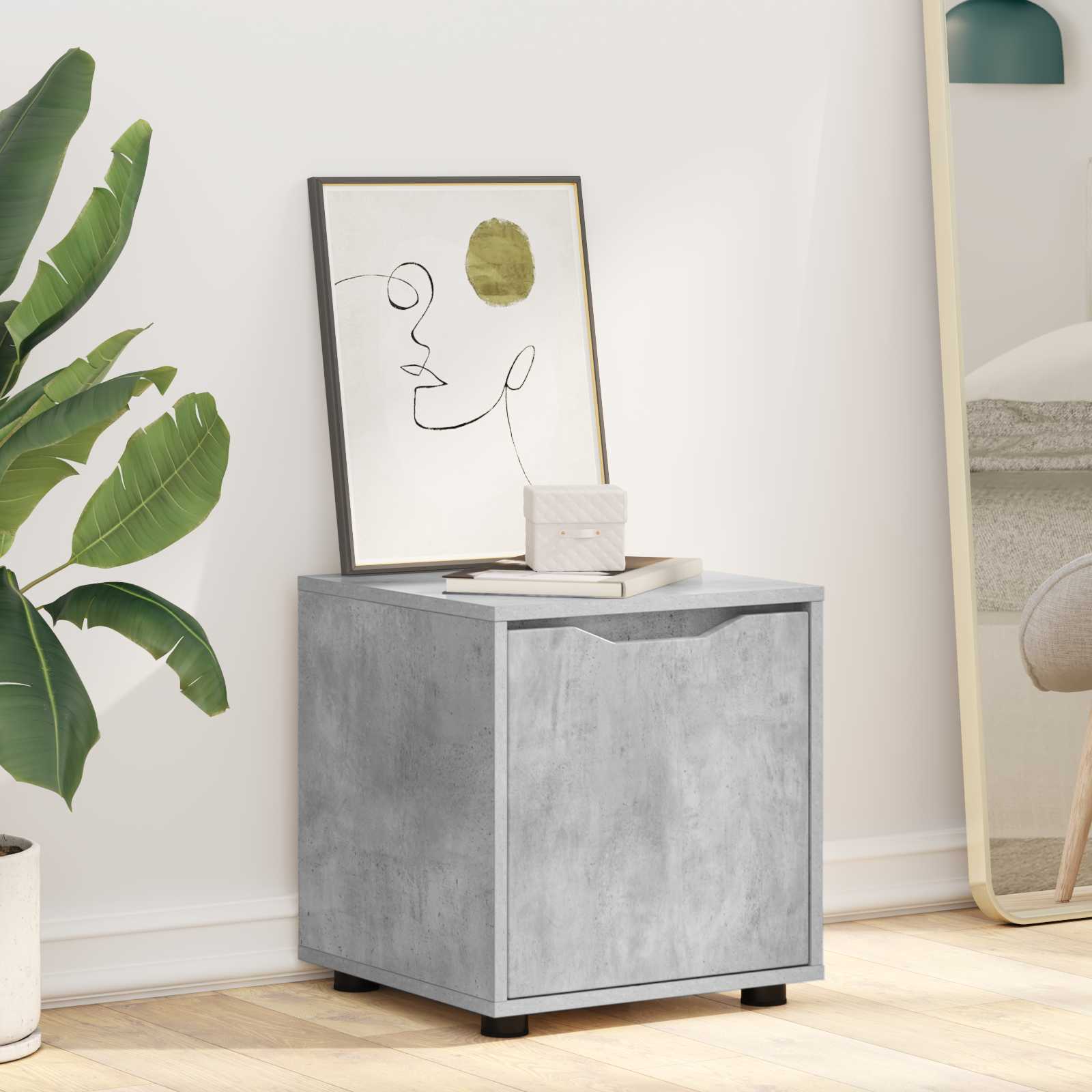 Vonios spintelė Betono pilka 40,5 x 40 x 44 cm Apdirbta mediena