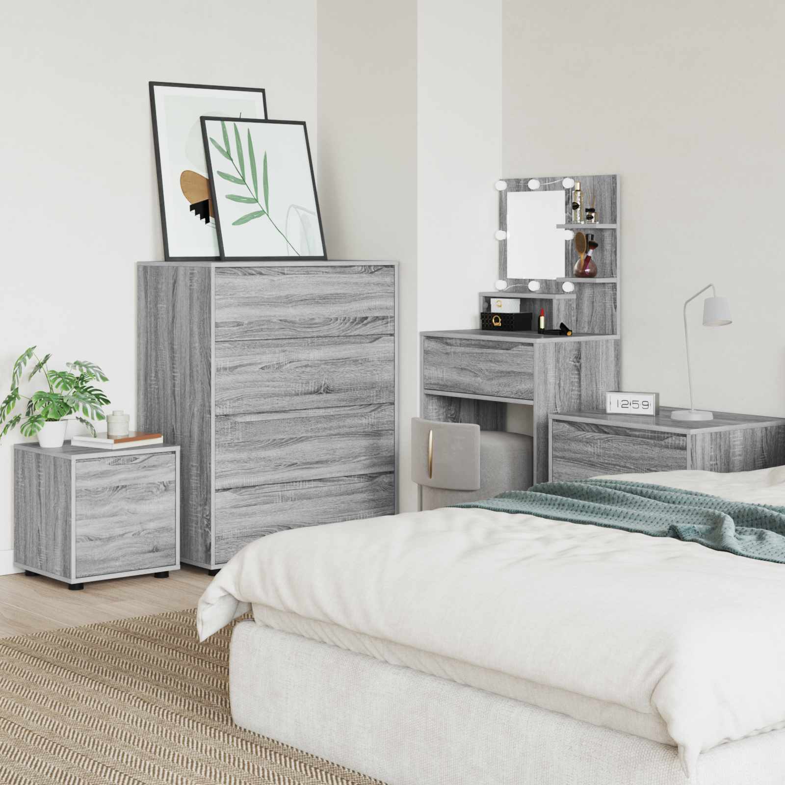 Bathroom Cabinet Gray Sonoma 40.5 x 40 x 44 cm