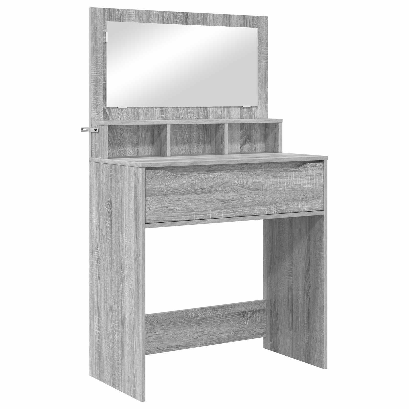 Guļamistabas tualetes galdiņi Pelēka Sonoma 80 x 39,6 x 135 cm