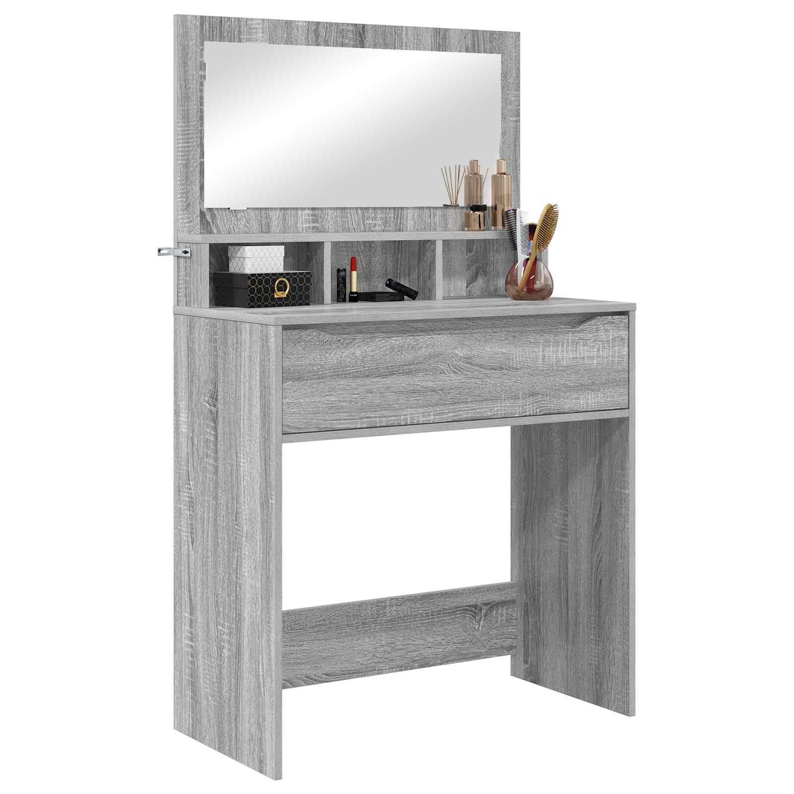 Guļamistabas tualetes galdiņi Pelēka Sonoma 80 x 39,6 x 135 cm