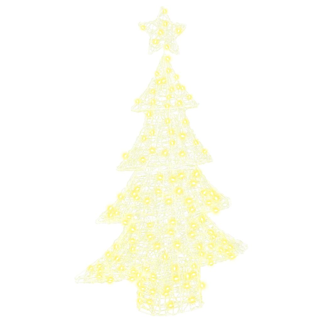 Kalėdų eglutė su 100 LED Šilta balta 120 cm Akrilas