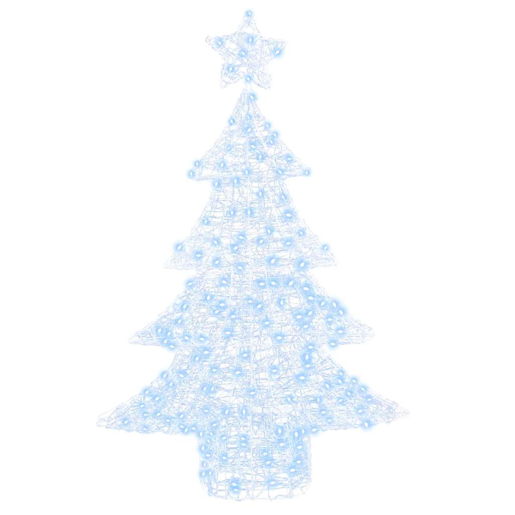 Kalėdų eglutė su 100 LED Šalta balta 120 cm Akrilas