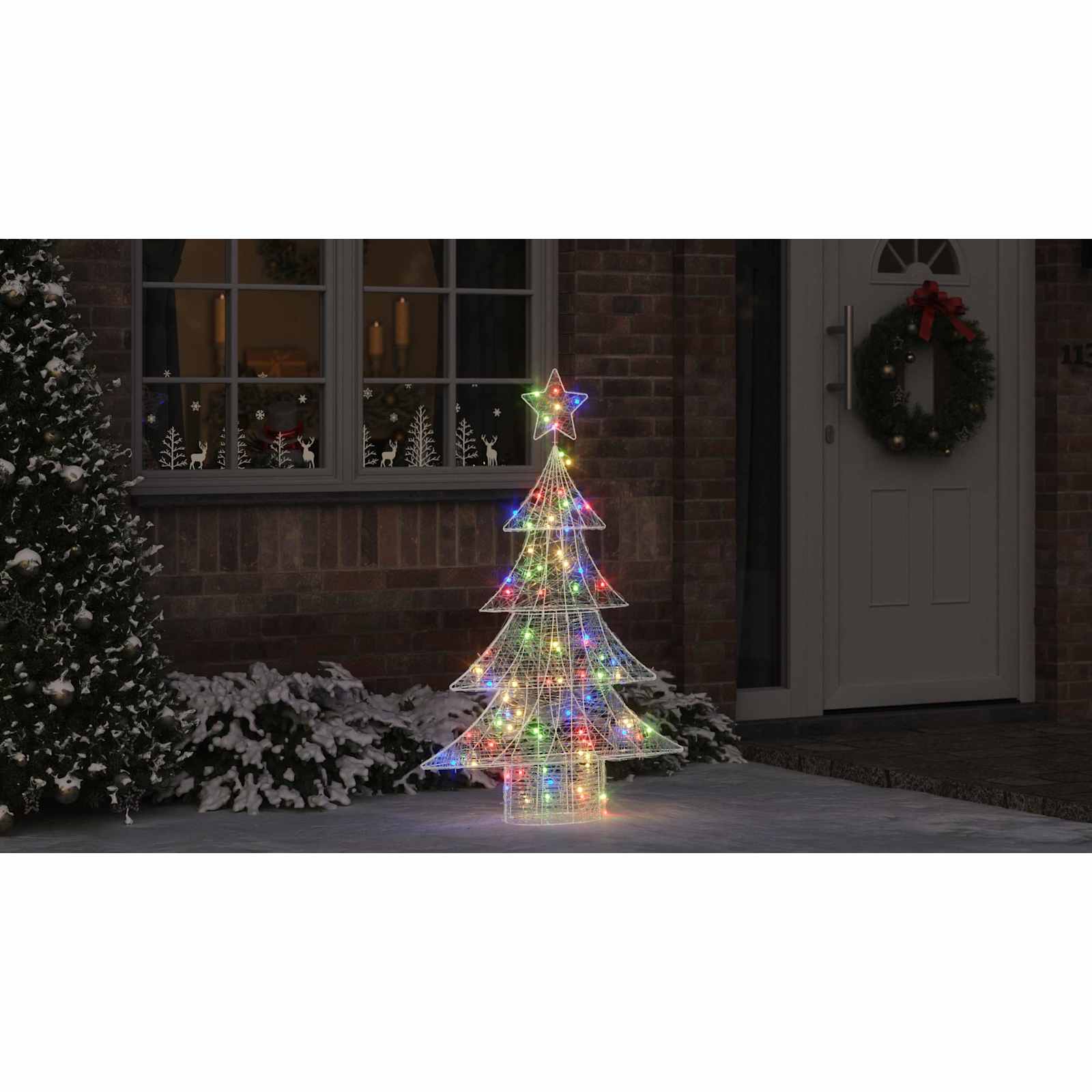Kalėdų eglutė su 100 LED Įvairiaspalvis 120 cm Akrilas