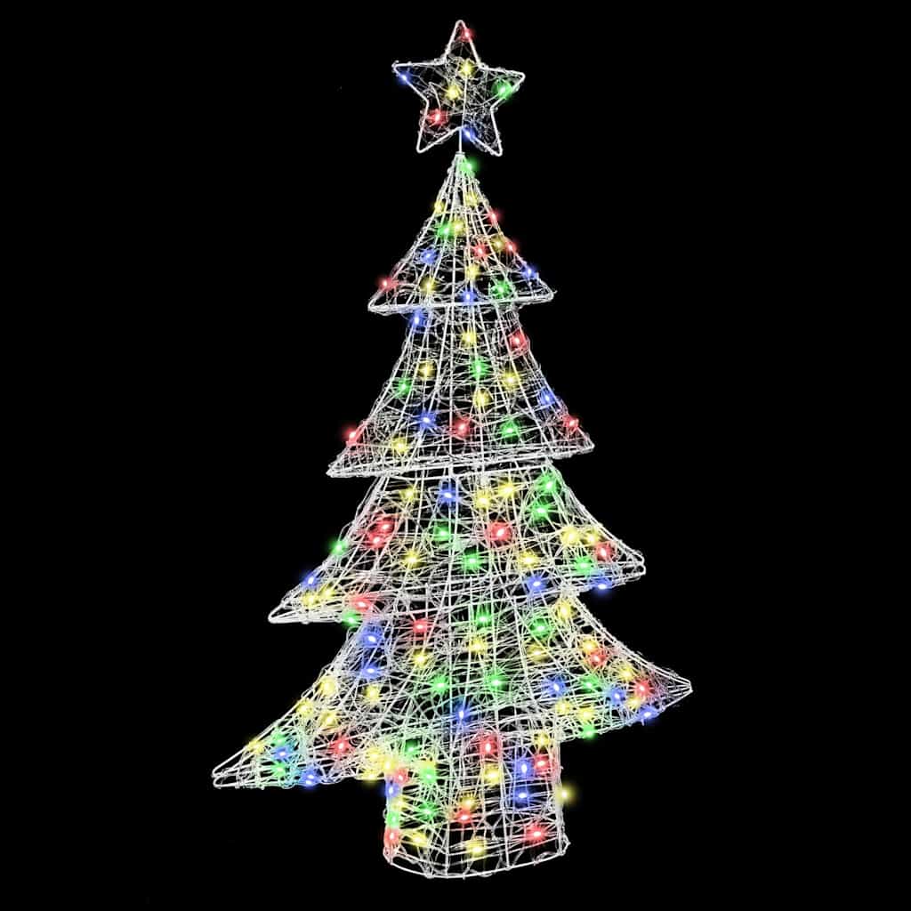Kalėdų eglutė su 100 LED Įvairiaspalvis 120 cm Akrilas