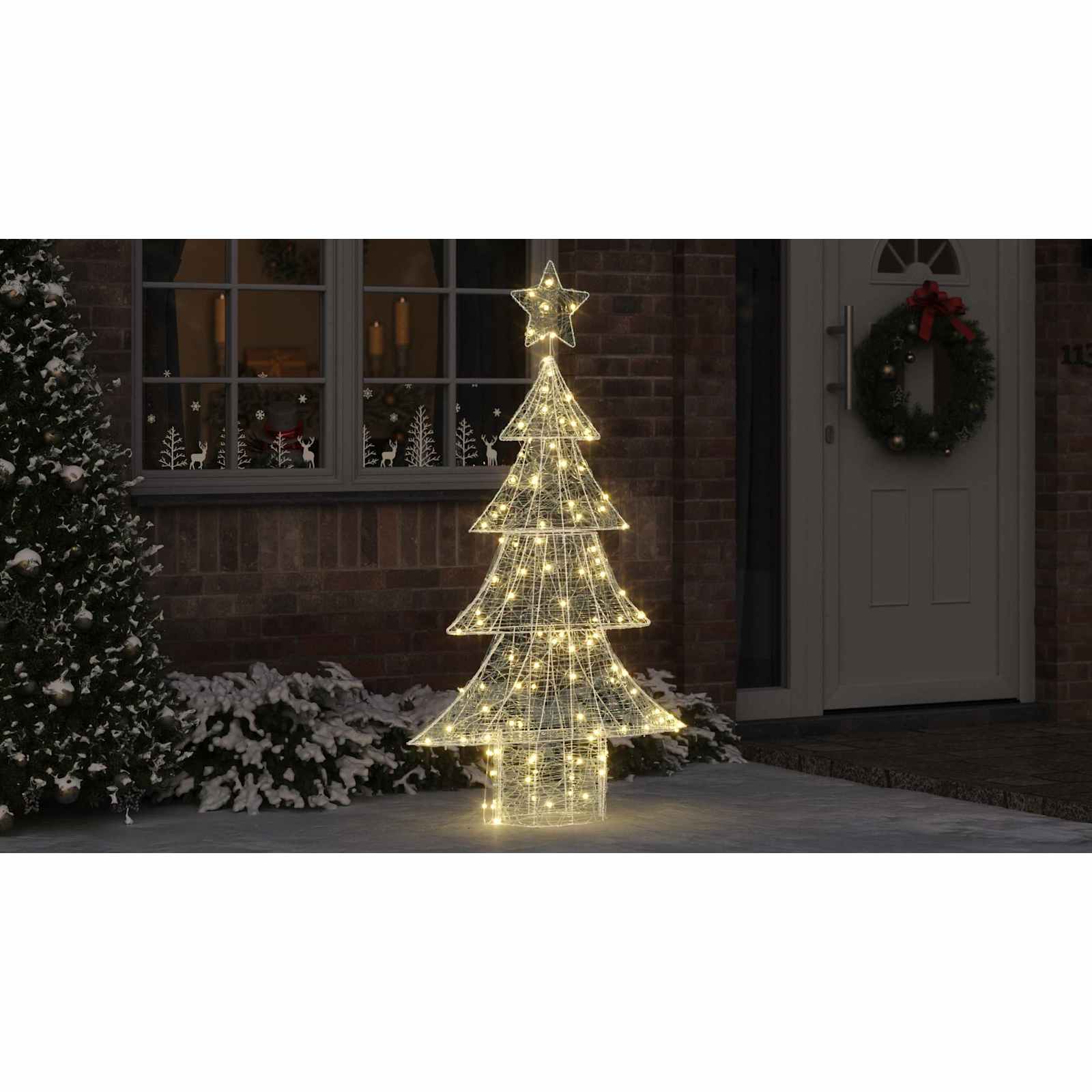 Kalėdų eglutė su 160 LED Šilta balta 150 cm Akrilas