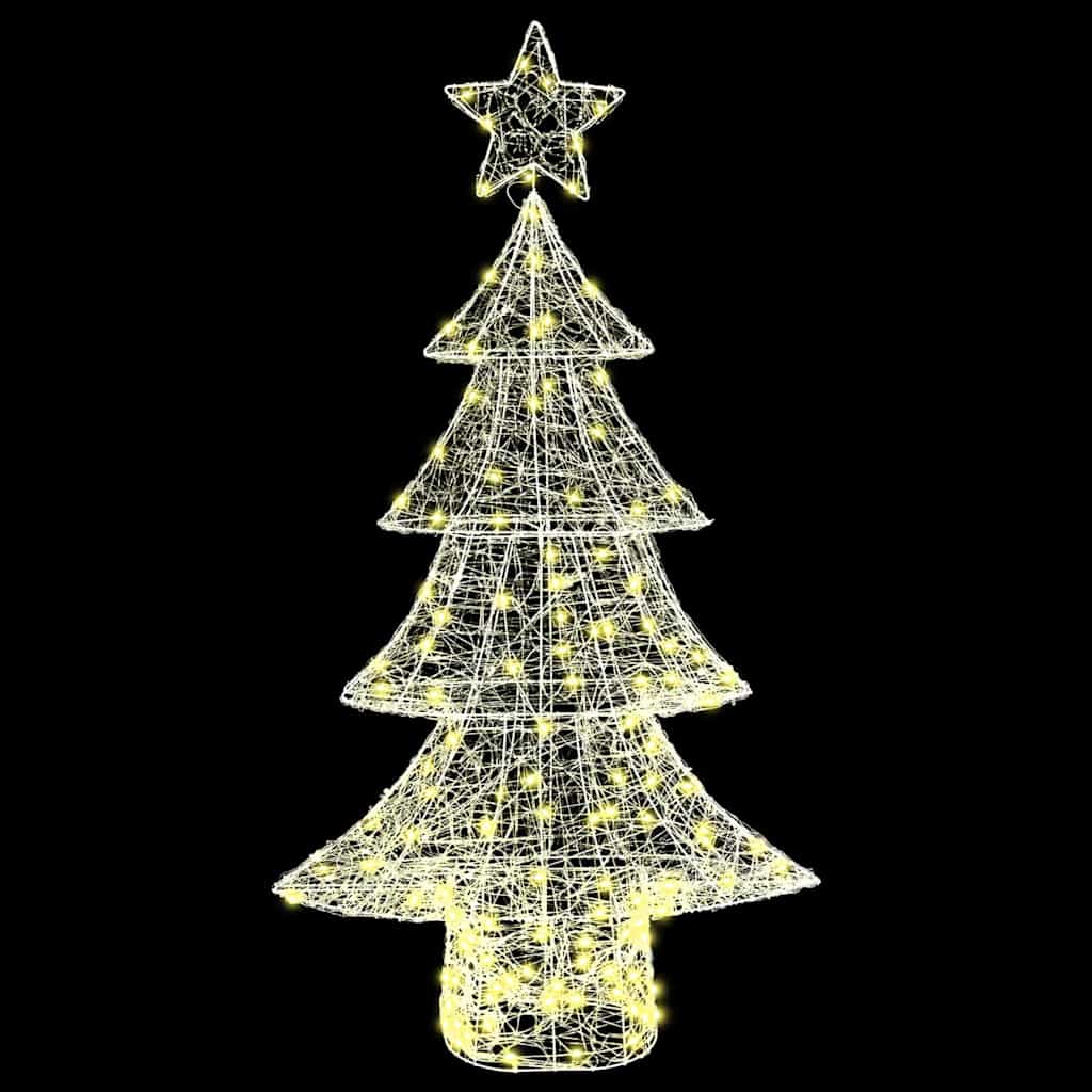 Kalėdų eglutė su 160 LED Šilta balta 150 cm Akrilas