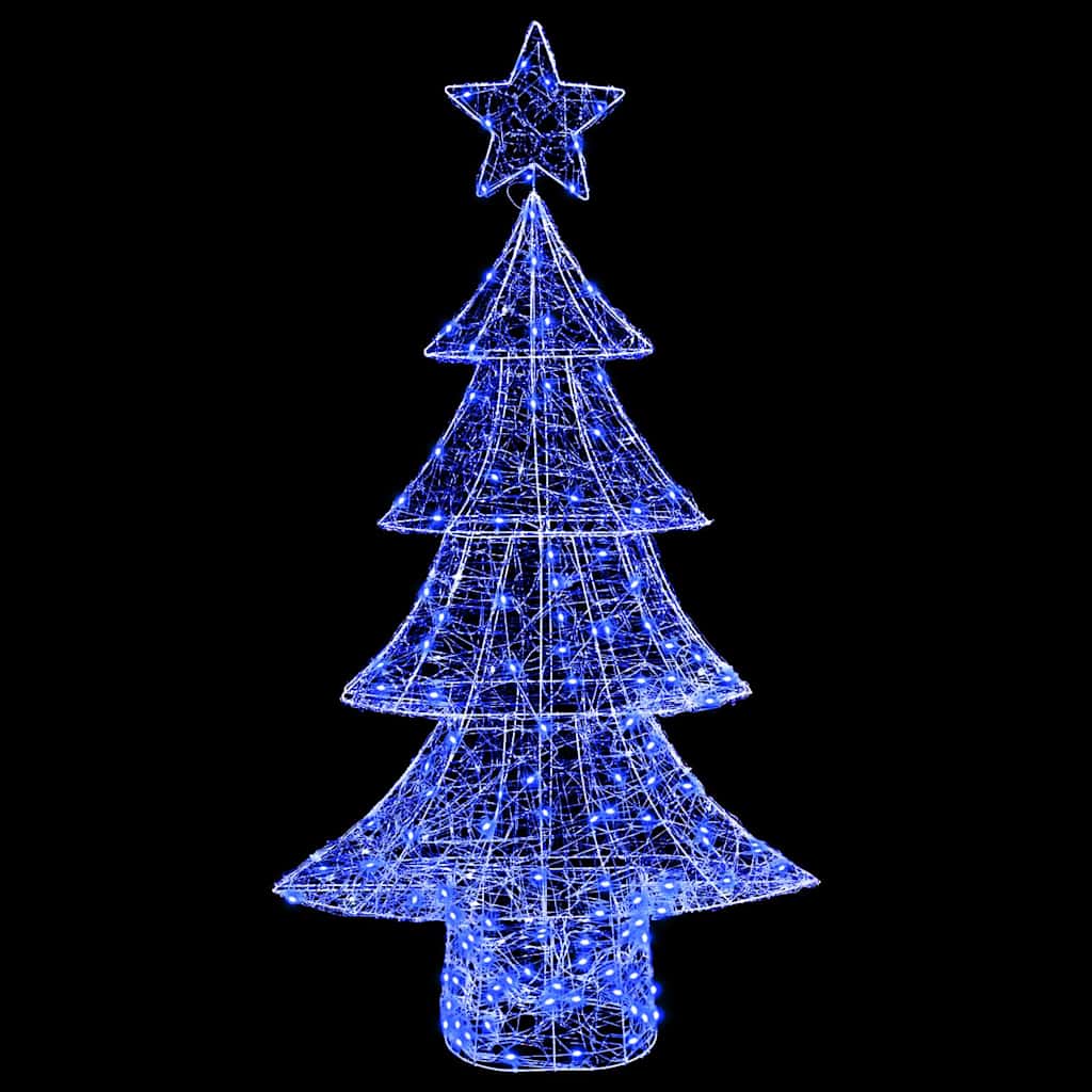 Ziemassvētku eglīte ar 160 LED zilā krāsā, 150 cm, akrils