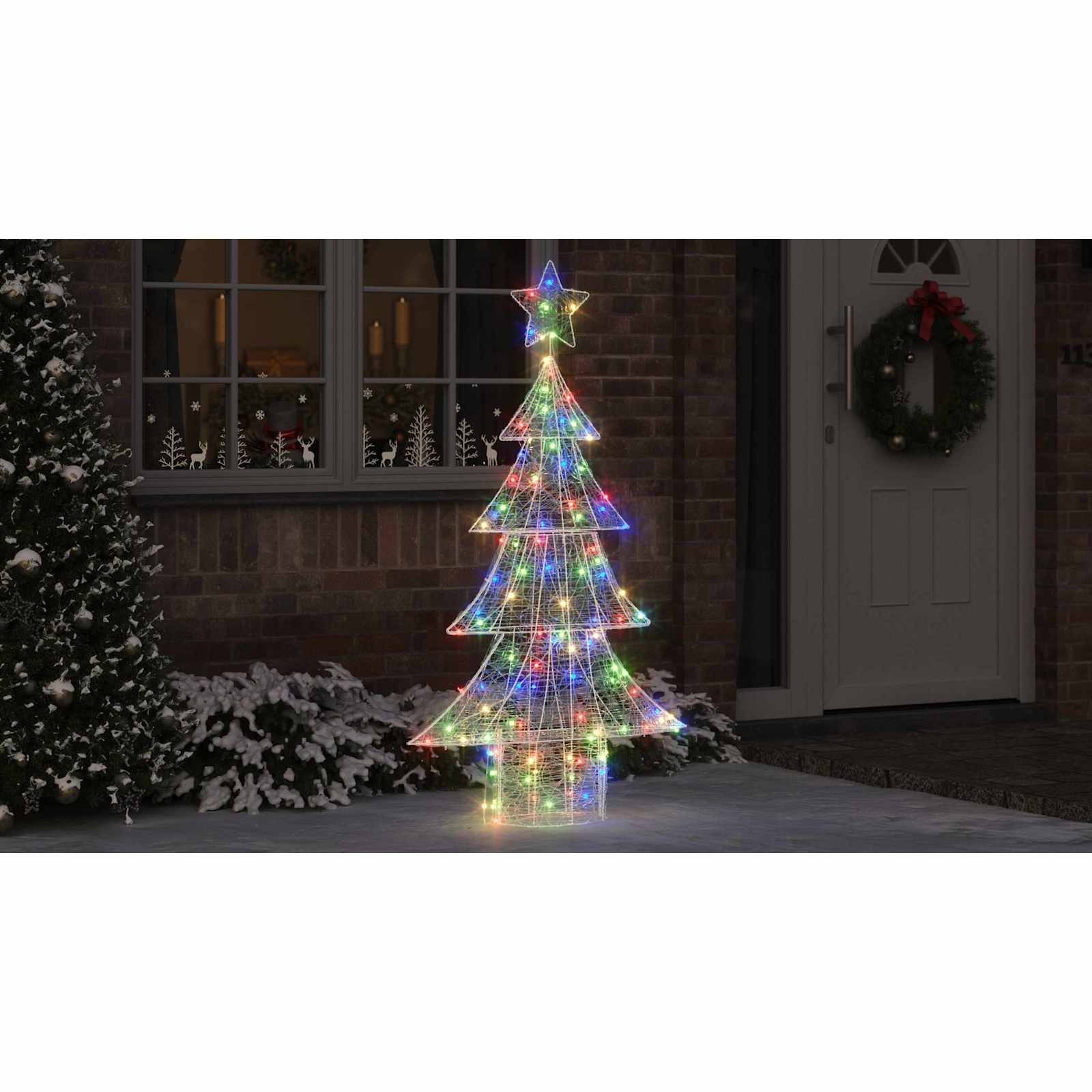 Kalėdų eglutė su 160 LED Įvairiaspalvis 150 cm Akrilas