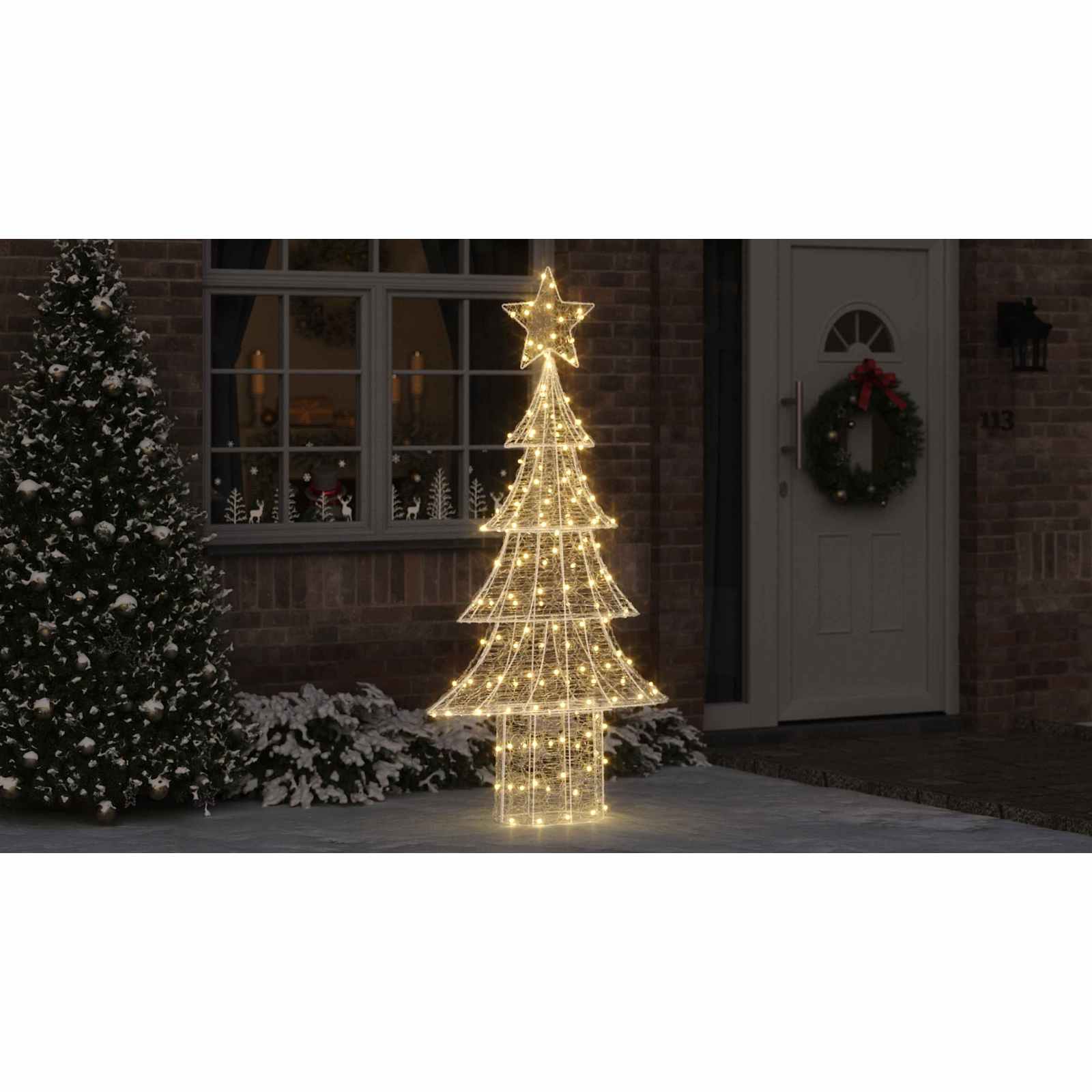Kalėdų eglutė su 240 LED Šilta balta 180 cm Akrilas