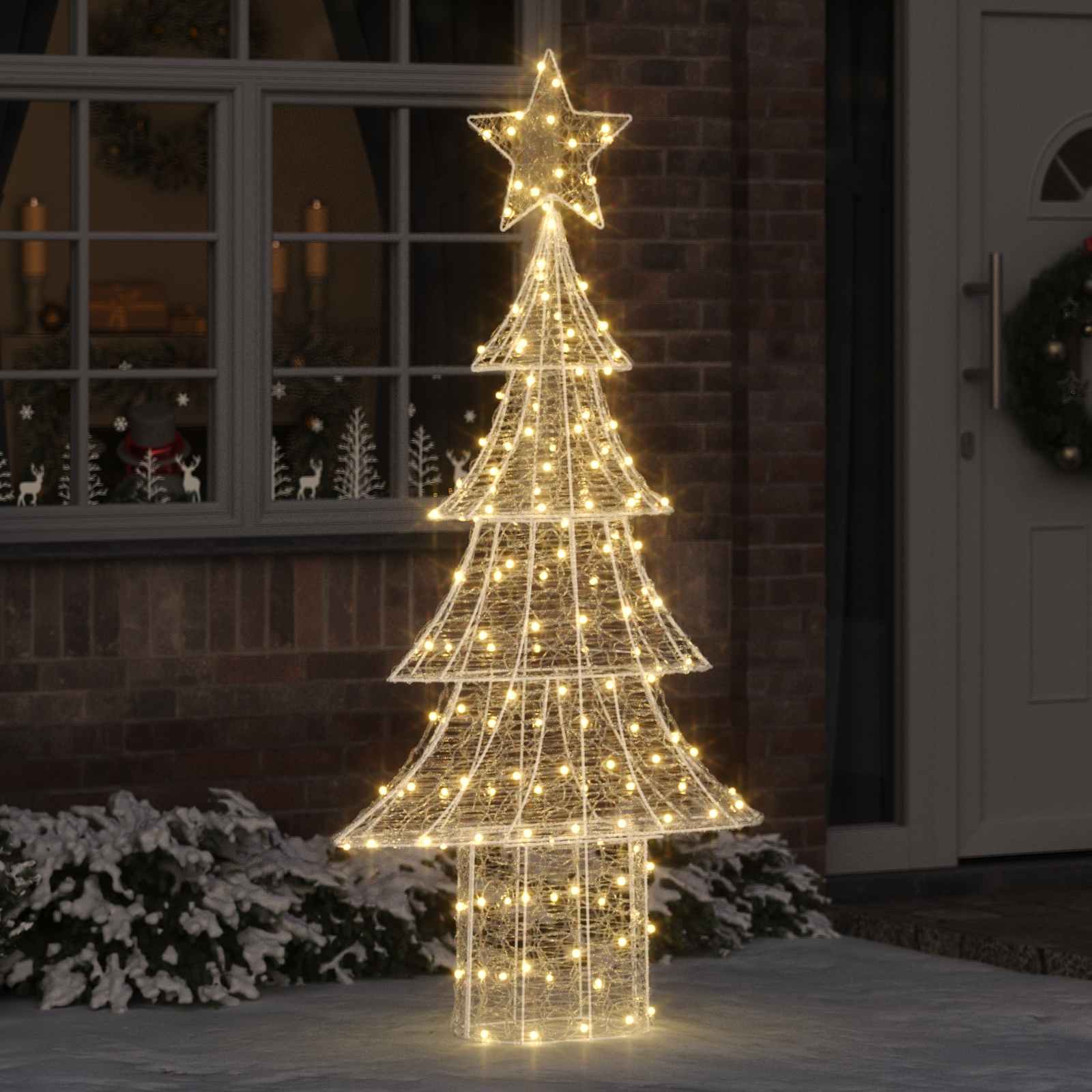 Christmas Tree with 240 LED Warm White 180 cm Acrylic