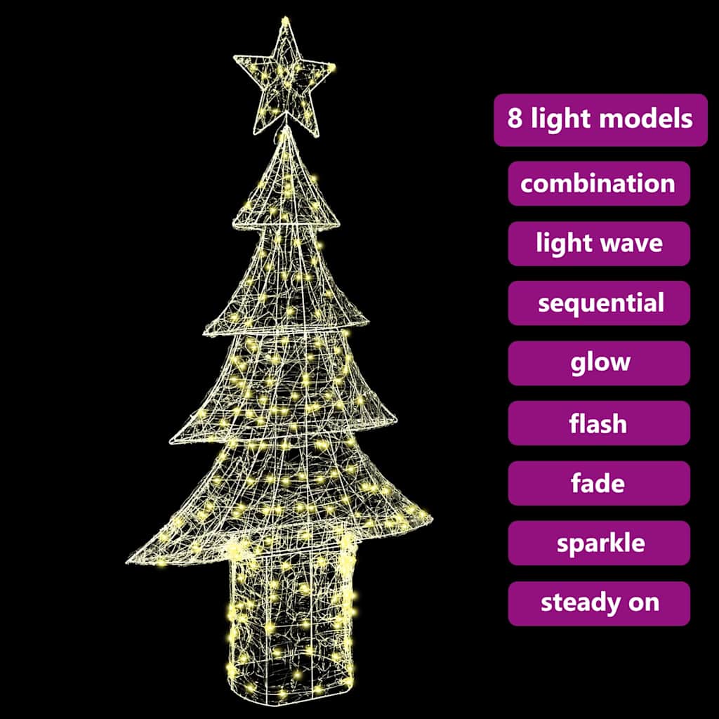 Christmas Tree with 240 LED Warm White 180 cm Acrylic