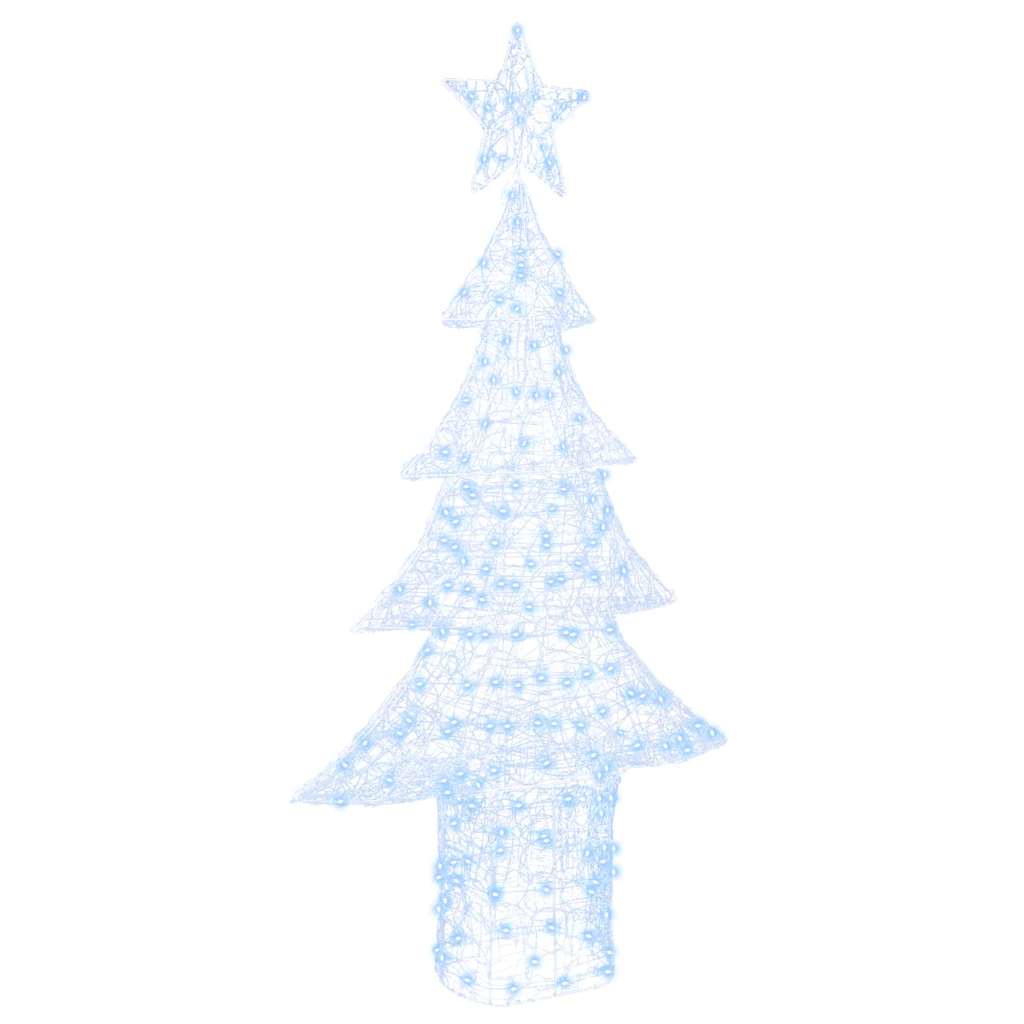 Ziemassvētku eglīte ar 240 LED lampiņām, vēsi balta, 180 cm, akrils