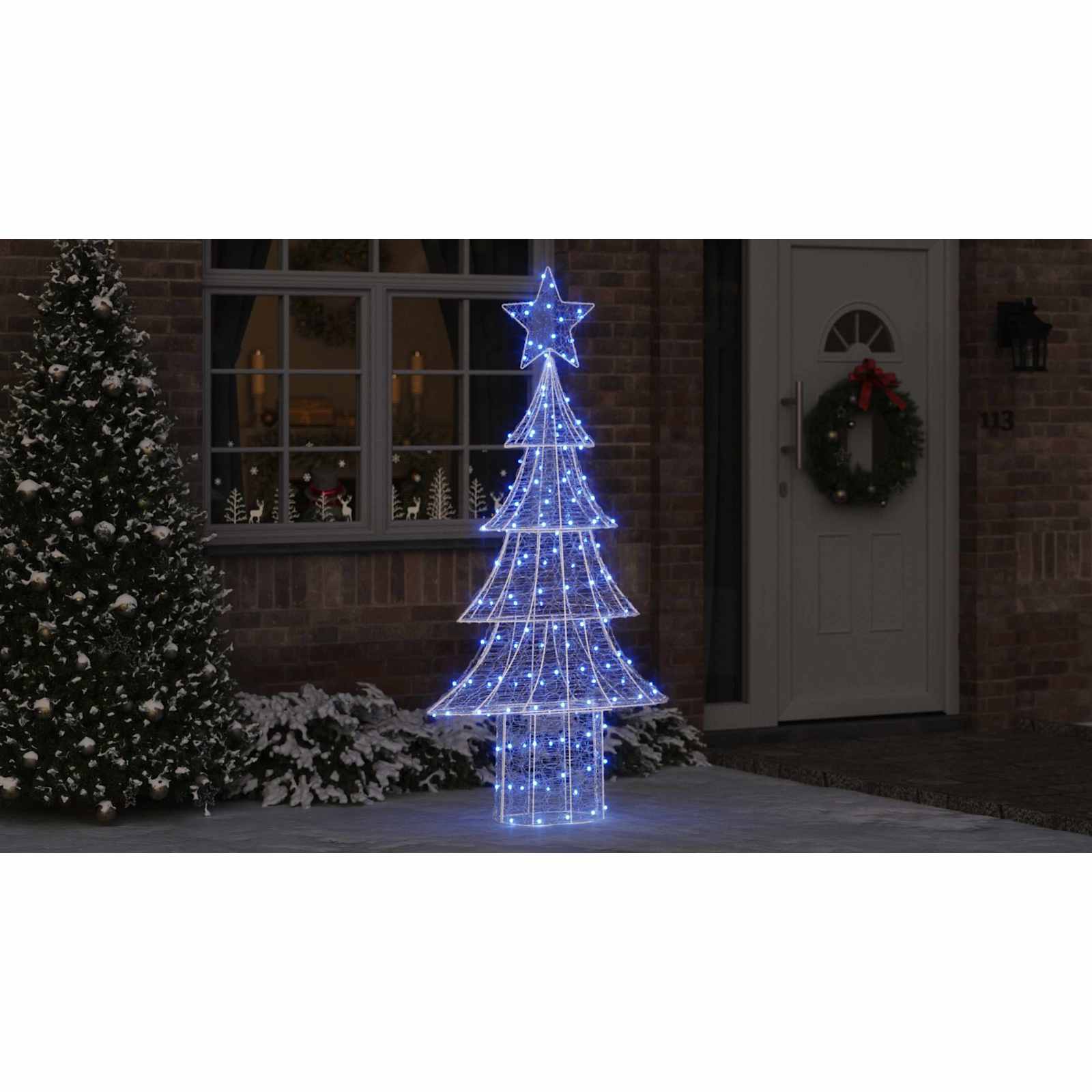 Kalėdų eglutė su 240 LED Mėlyna 180 cm Akrilas
