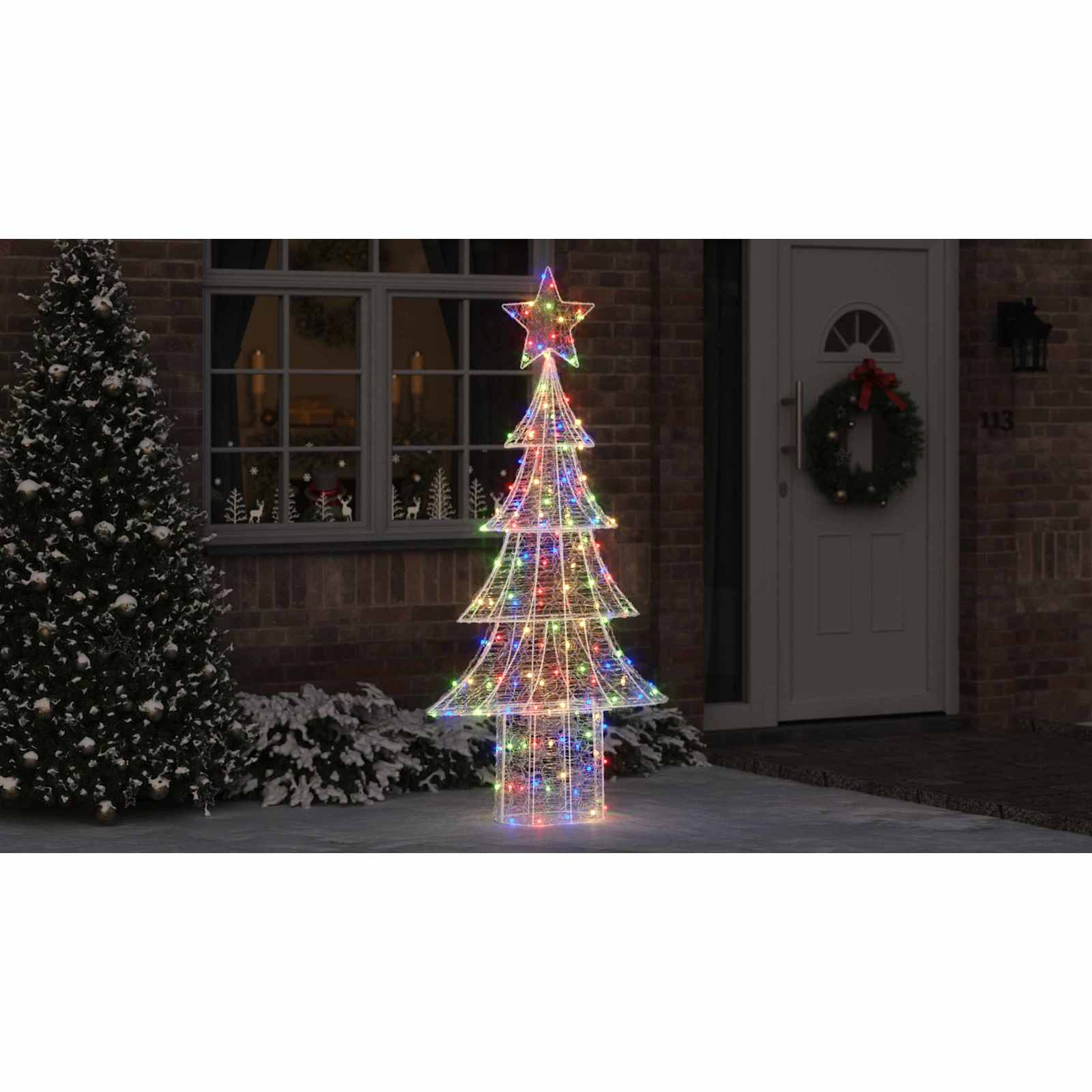 Kalėdų eglutė su 240 LED Įvairiaspalvis 180 cm Akrilas