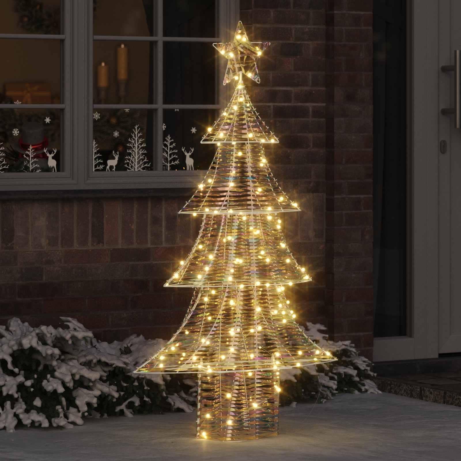 Kalėdų eglutė su 160 LED Šilta balta 150 cm PET