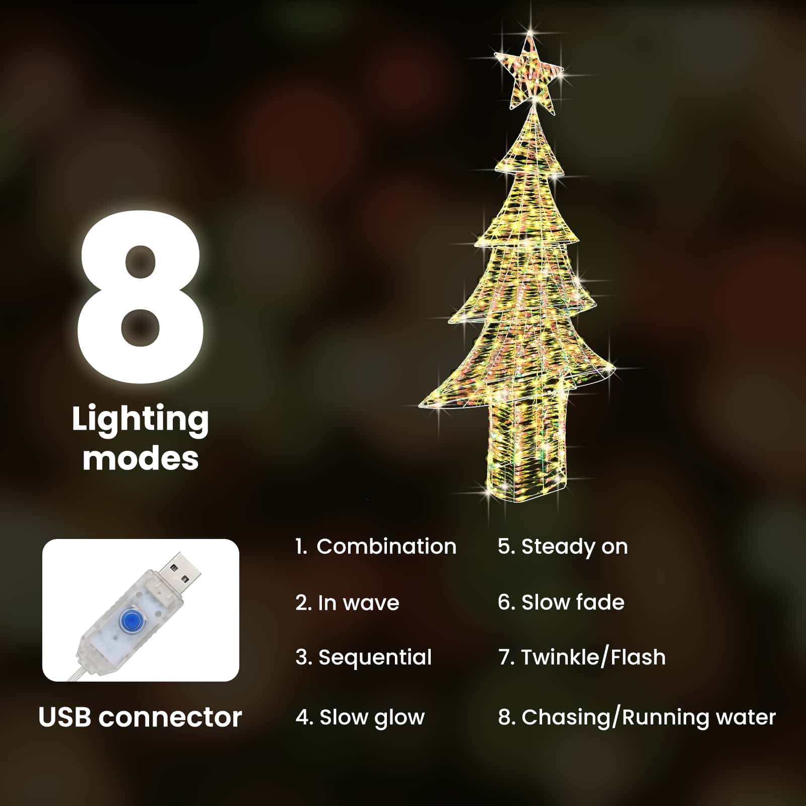Kalėdų eglutė su 240 LED Šilta balta 181 cm PET