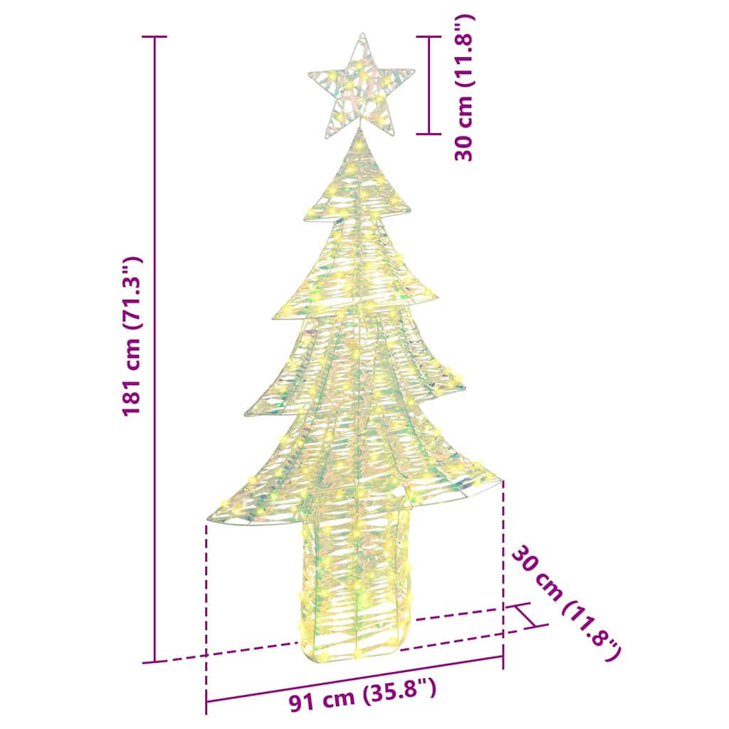 Kalėdų eglutė su 240 LED Šilta balta 181 cm PET