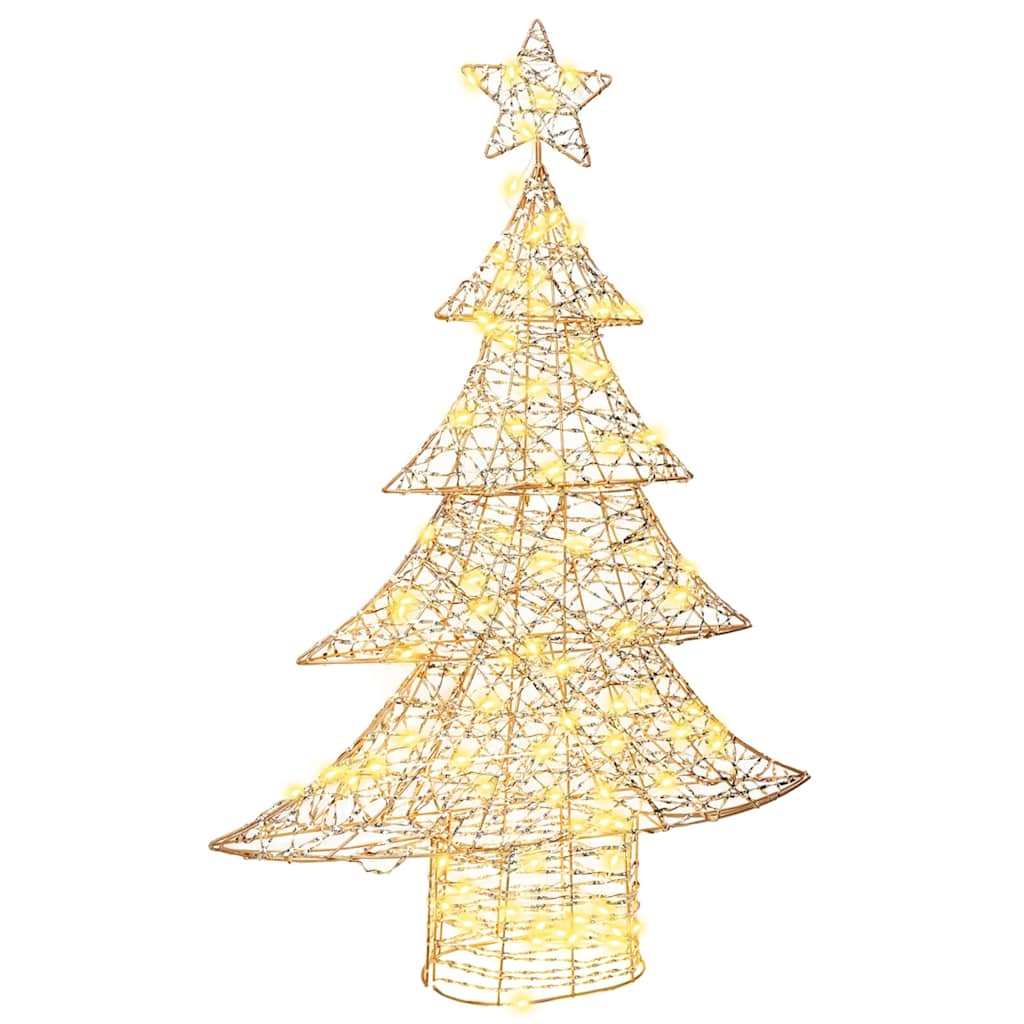 Kalėdų eglutė su 120 LED Šilta balta 120,5 cm PET