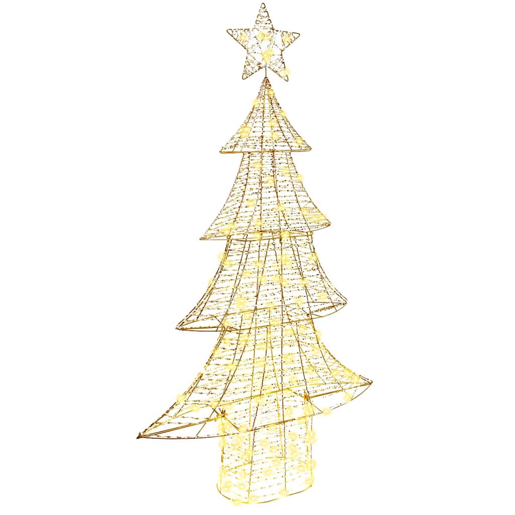 Ziemassvētku egle ar 160 LED silti baltām lampiņām 151 cm PET