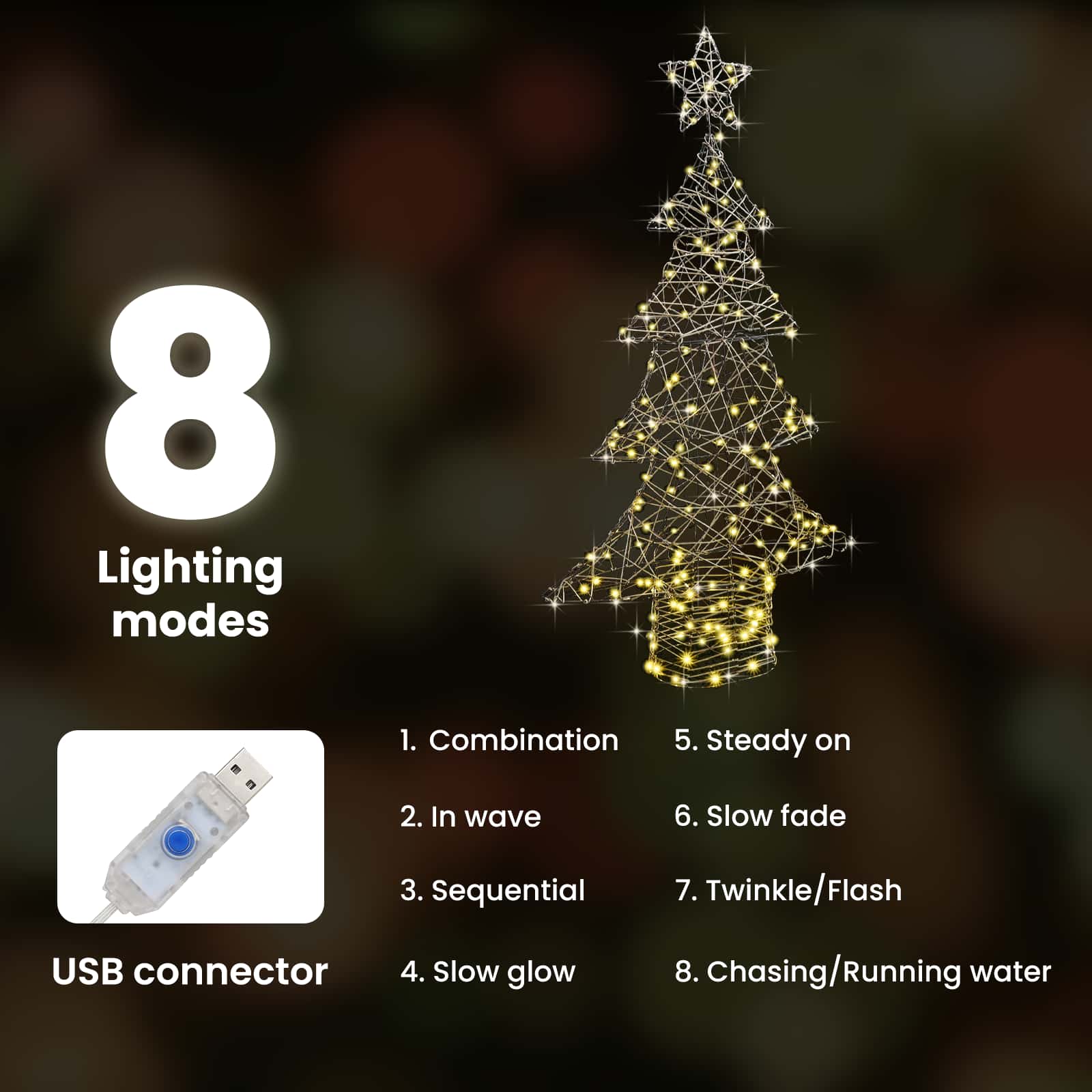 Kalėdų eglutė su 160 LED Šilta balta 150 cm Ratanas