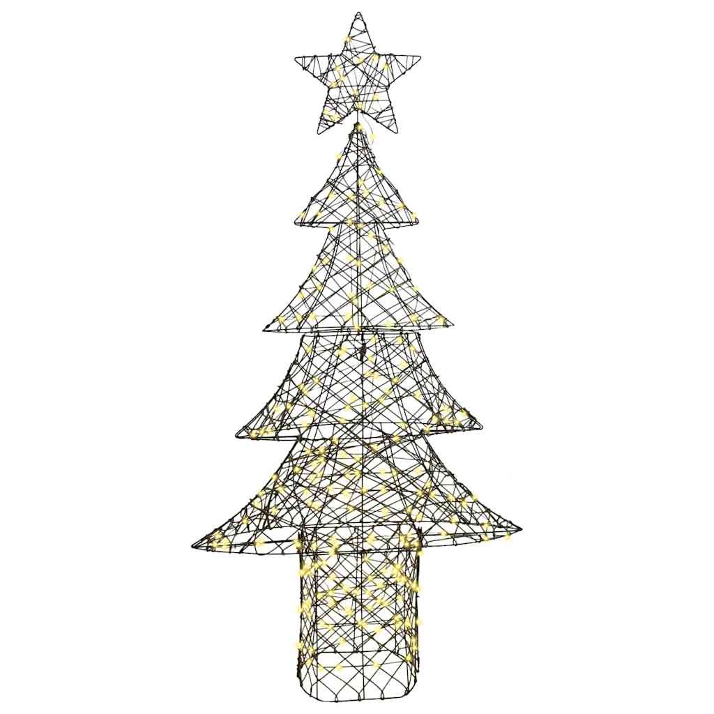 Ziemassvētku eglīte ar 240 LED silti baltām 180 cm rotangpalma