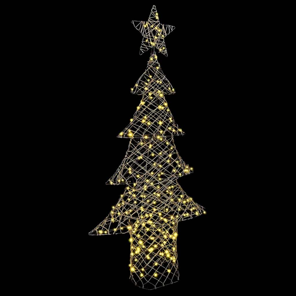 Ziemassvētku eglīte ar 240 LED silti baltām 180 cm rotangpalma