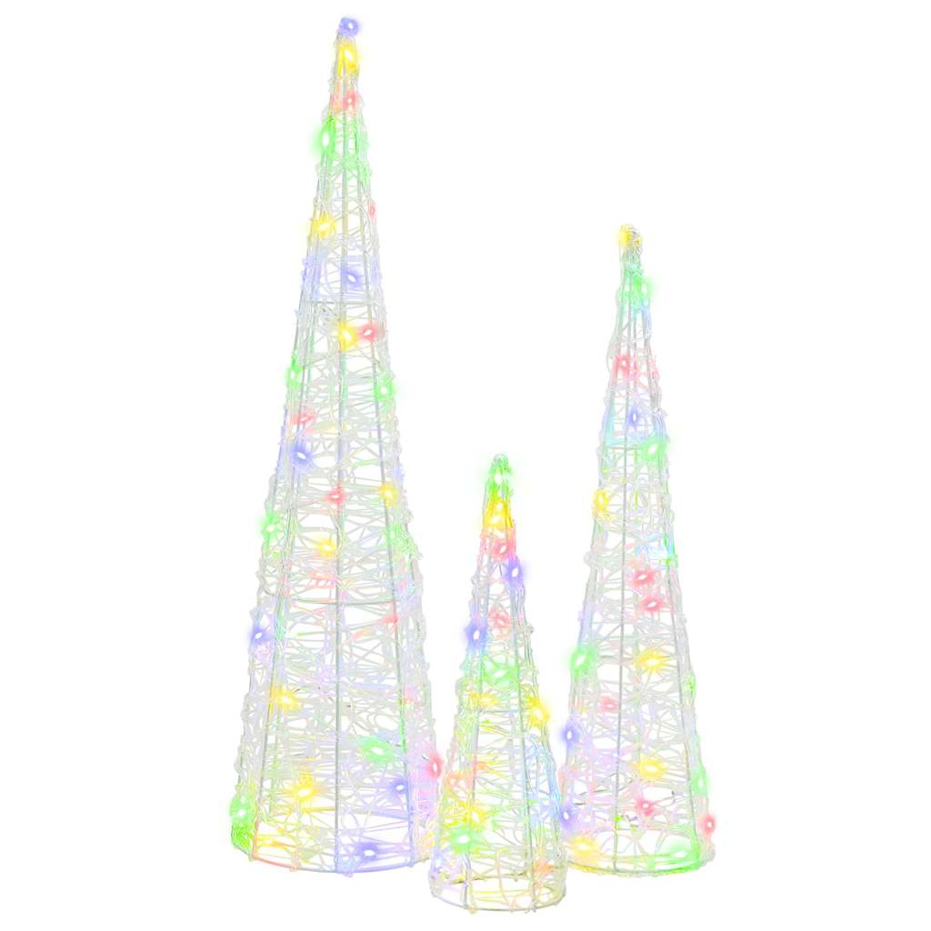 Kalėdų eglutė 3 pcs Įvairiaspalvis 20 x 20 x 80 cm Akrilas
