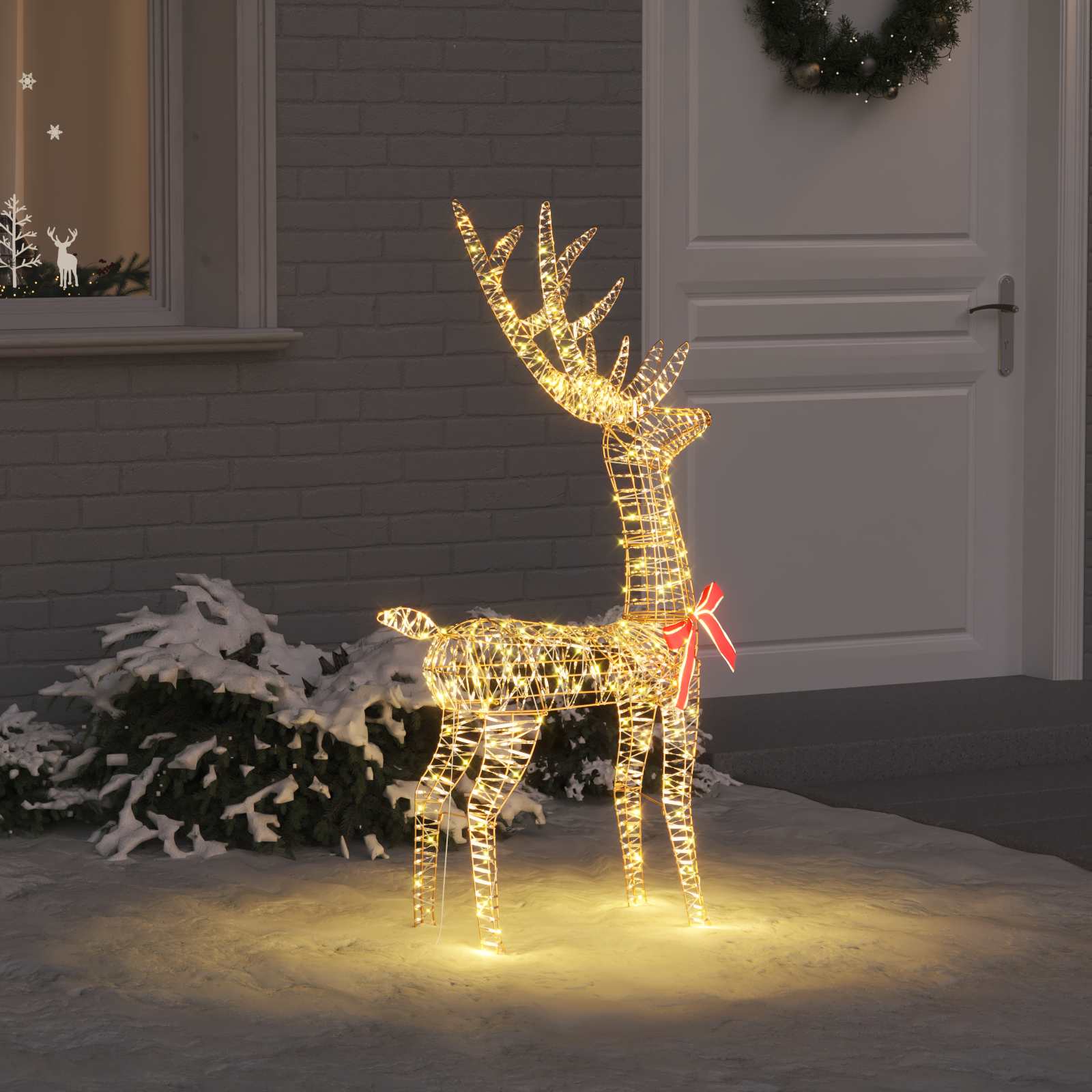 3D Elnias 140 LED Šilta balta 128 cm PET