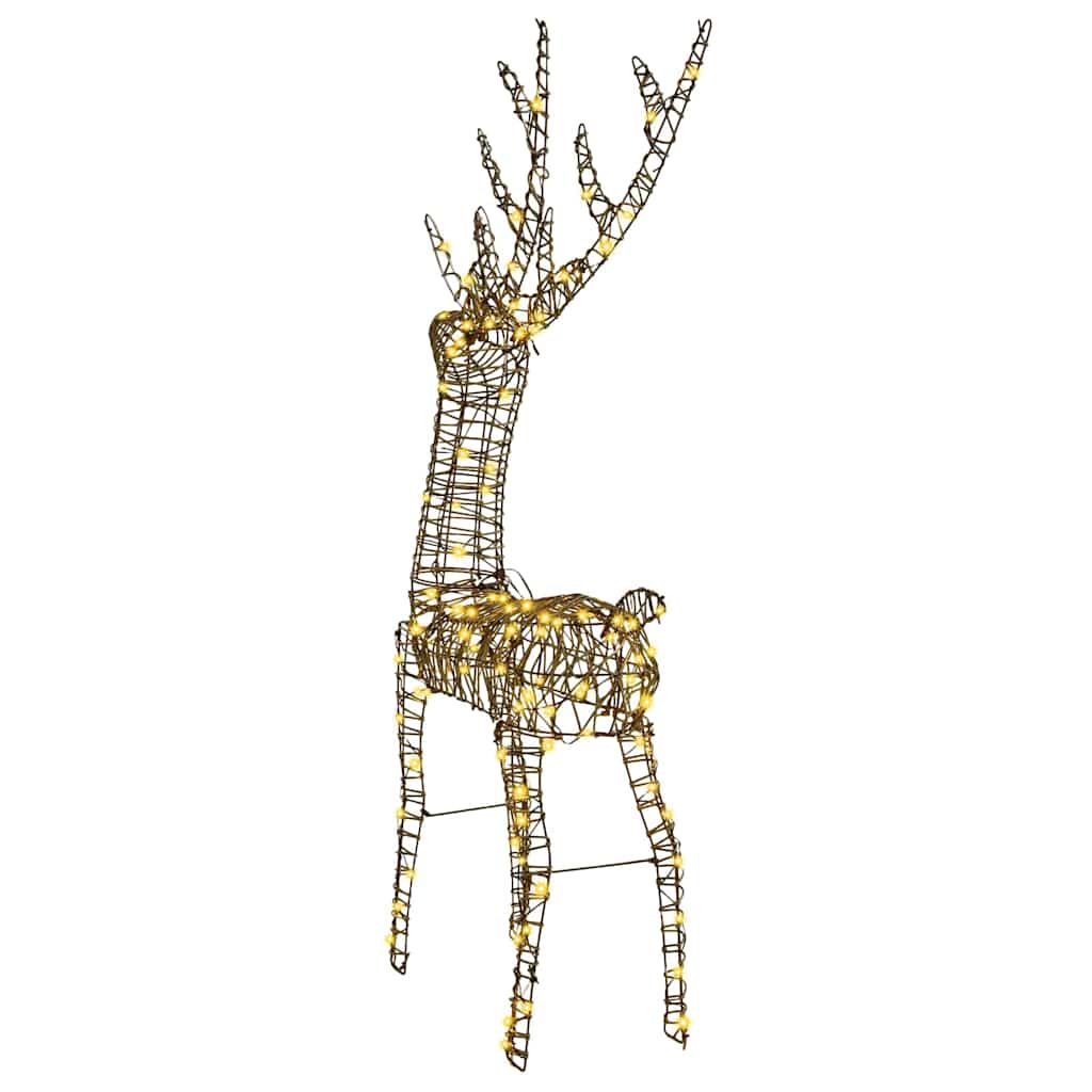 3D reindžeras su 140 LED Šilta balta 70 x 41 x 128 cm Ratanas