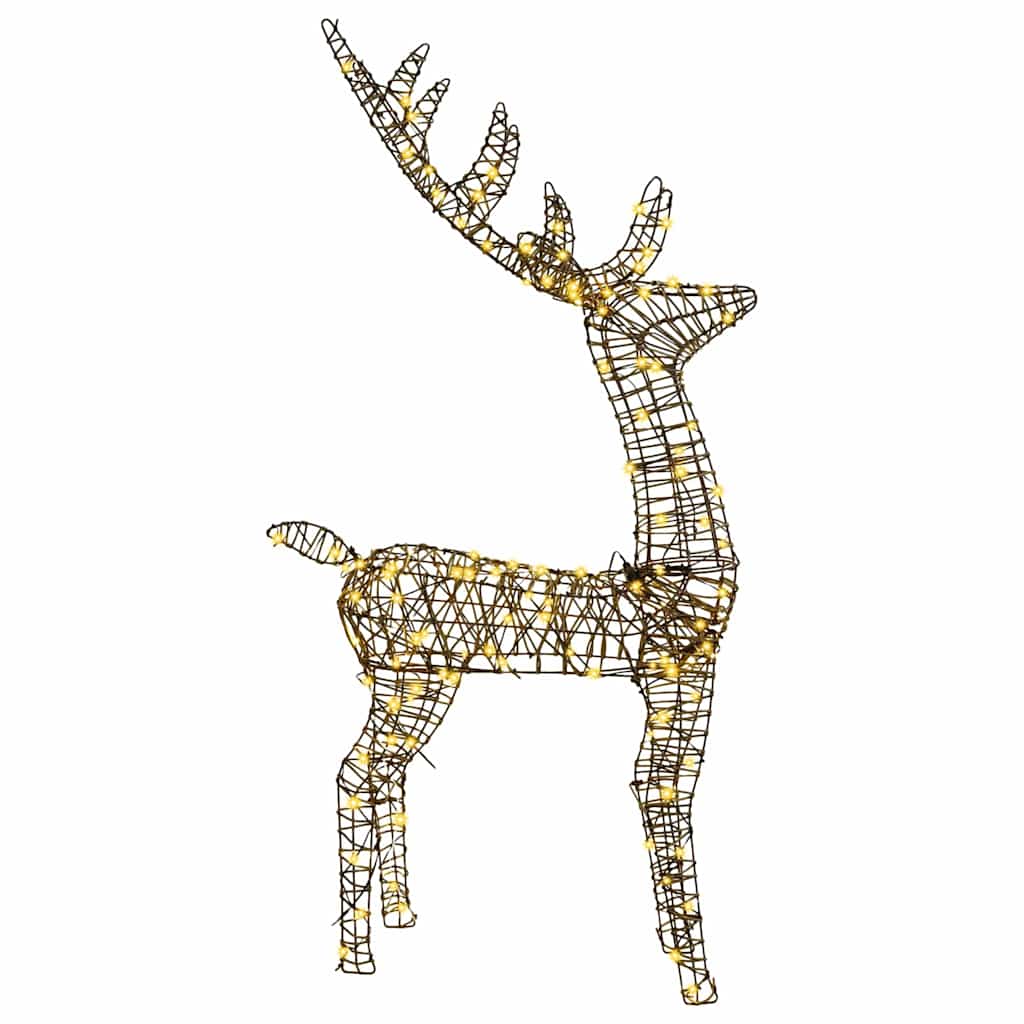 3D reindžeras su 140 LED Šilta balta 70 x 41 x 128 cm Ratanas