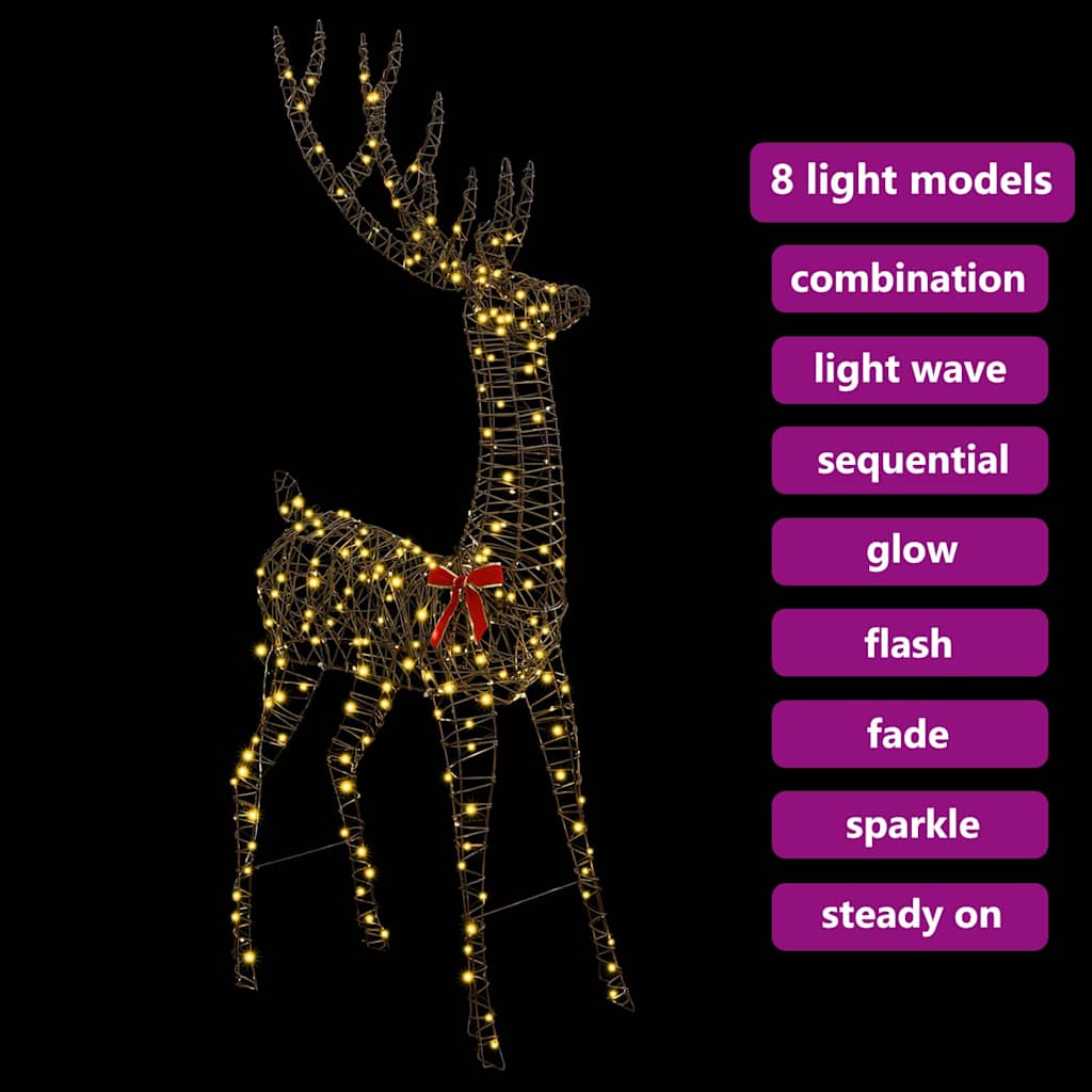 3D Elnias 250 LED Šilta balta 180 cm Ratanas