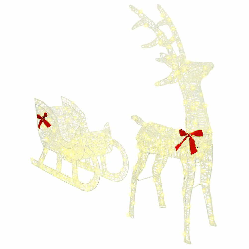 Reindeer Sleigh Warm white 70 x 26 x 128.5 cm Acrylic