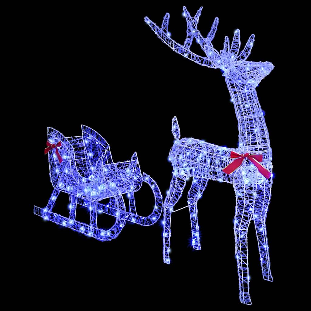 Elnių tempimo roges Mėlyna 70 x 24 x 128 cm Akrilas 200 LED