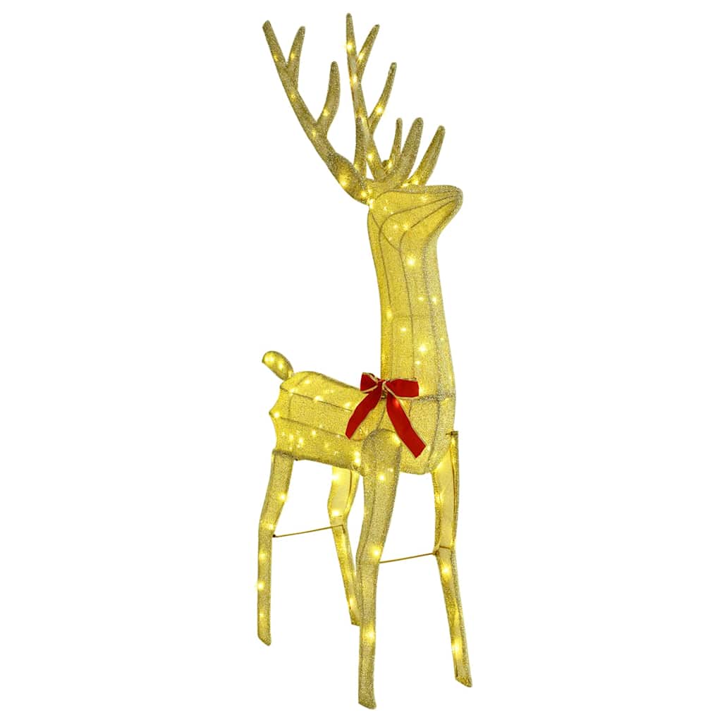 Reindeer Sleigh Warm White 151 x 28 x 128.5 cm fabric