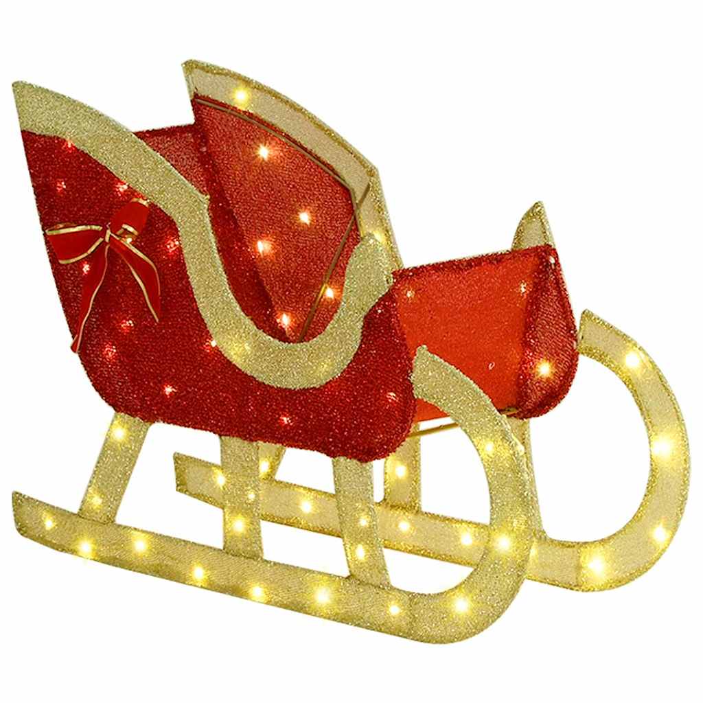 Reindeer Sleigh Warm White 151 x 28 x 128.5 cm fabric