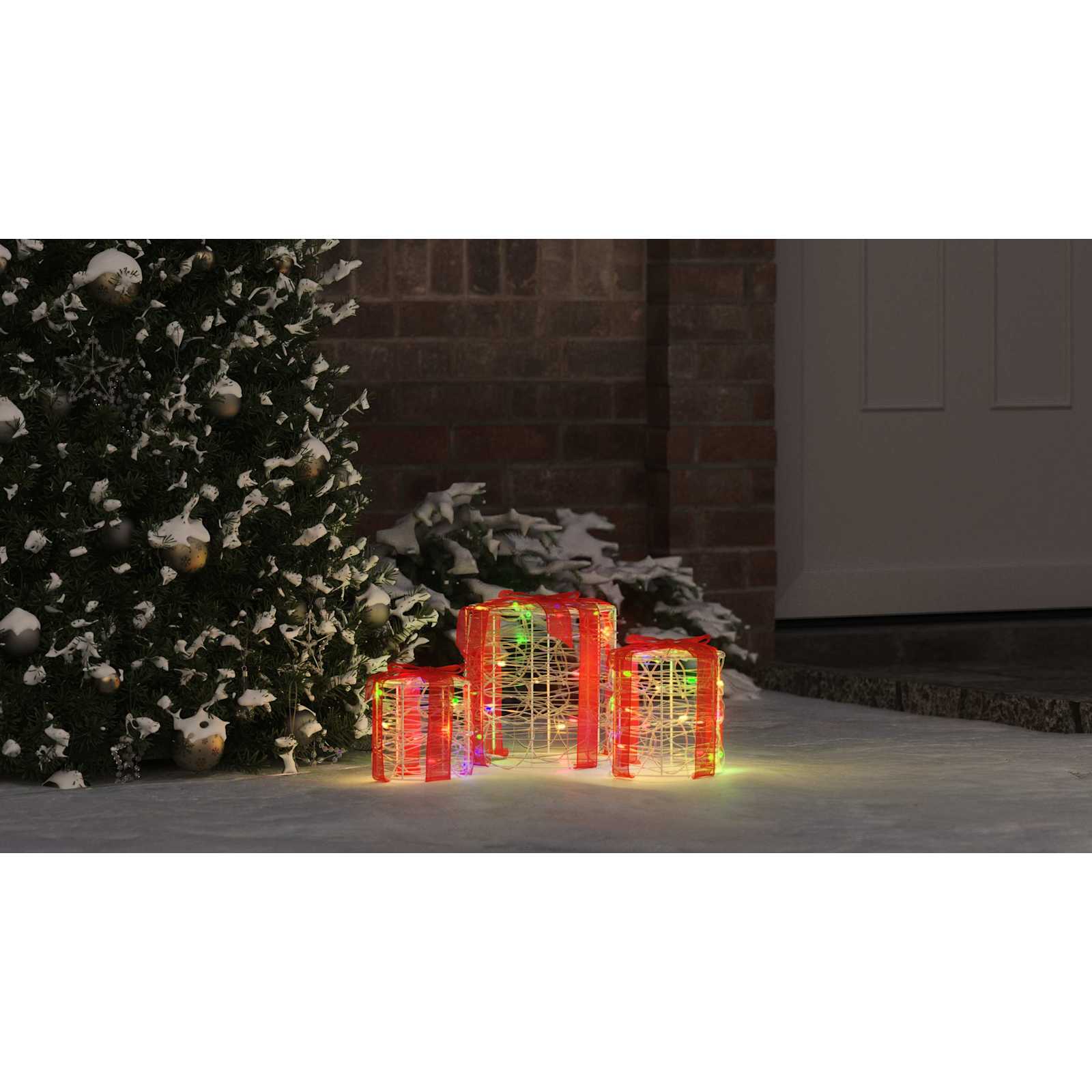 Dovanos Dėžutės Dekoracija 3 pcs spalvingas 20 x 20 x 21 cm